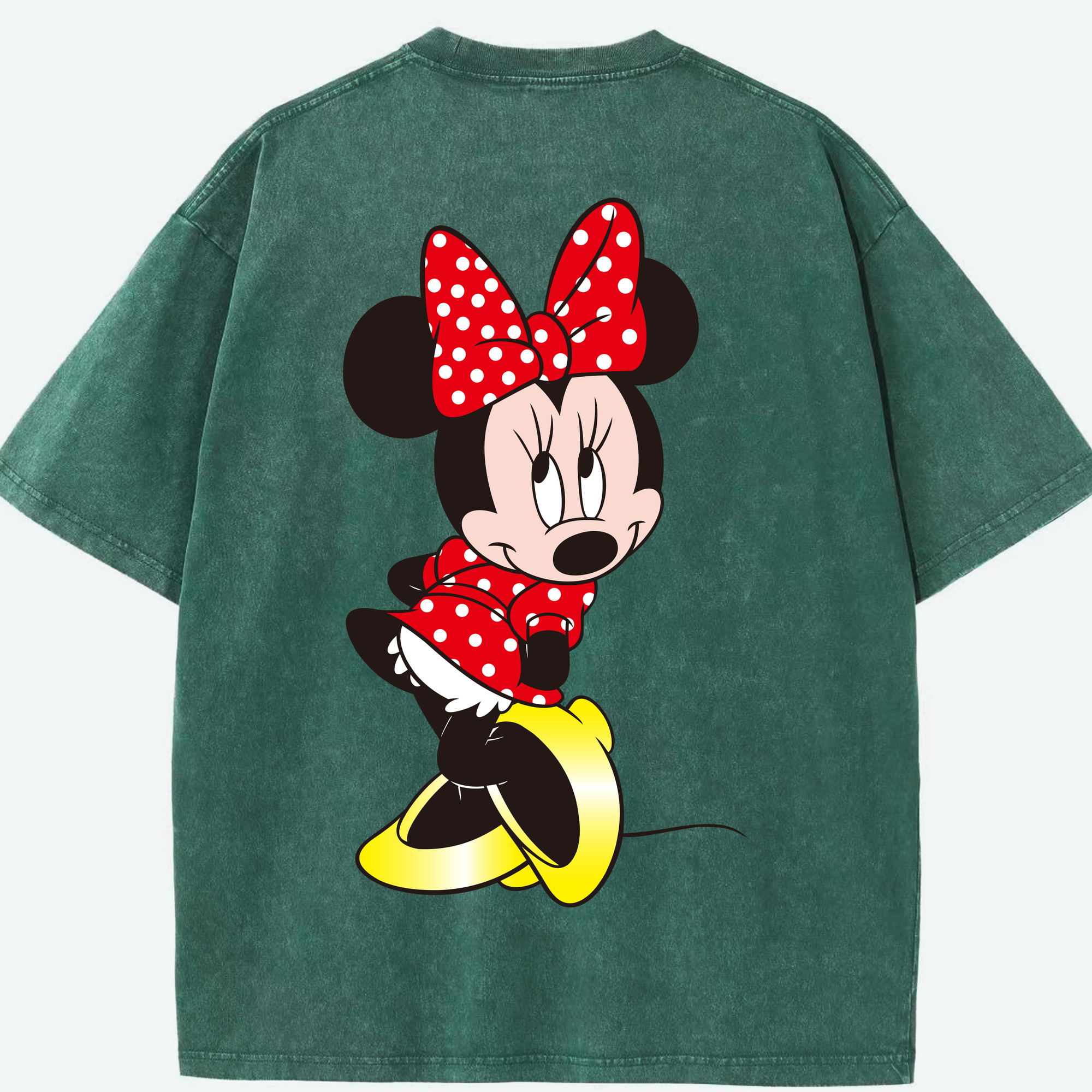 （画像用） ミッキーマウス Mickey Mouse 綿100% ヴィンテージ風 半袖Tシャツ（背面プリント）